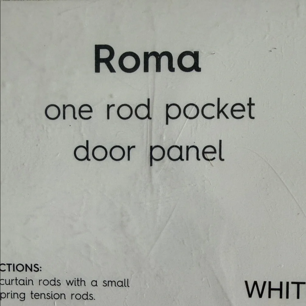 Roma Sheer Door Panel - White